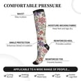 thumbnail image 3 of Lsque Paisley Flowers Pattern Sport Compression Socks for Men & Women 15-20 mmHg Knee High Nurse Pregnant Running Medical and Travel Athletic, 3 of 6