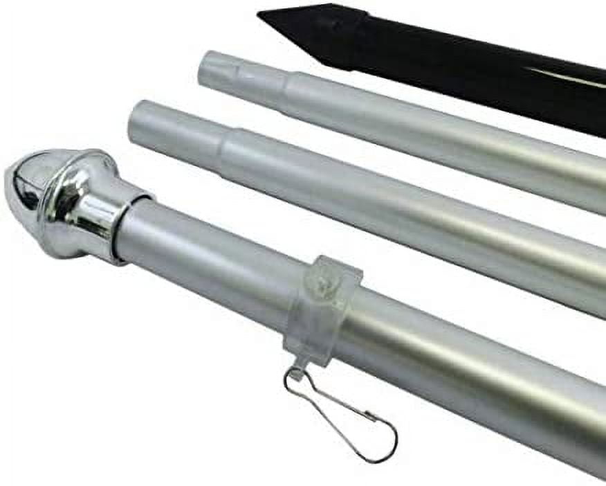 10ft Flag Pole Kit with 3x5 American Flag - Multicolor, Aluminum, Easy Install for Garden & Outdoor - Ideal for Memorial Day, 4th of July, Veterans Day Celebrations