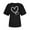 Black, variant on Nmnitkp Womens Tops Casual Crewneck Tee - Valentines Day Graphic Short Sleeve T-Shirt Pink,M
