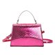 thumbnail image 2 of Bolsa De Hombro Bolso bandolera para mujer Bolsos tipo satchel de cocodrilo con láser de PU brillante para viajes (Rose Red) Tmvgtek Para Estrenar, 2 of 9