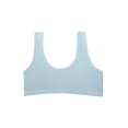 thumbnail image 2 of Entrenamiento Algodón Sin alambre Comodidad Cojín extraíble Chaleco Tops Sujetador Azul One Size, 2 of 6