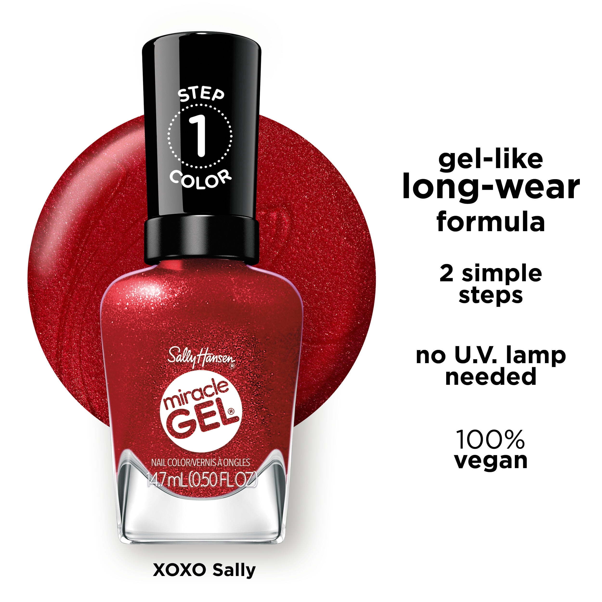 Sally Hansen Miracle Gel Supercharged Glam Nail Polish, Xoxo Sally, 14.7ml