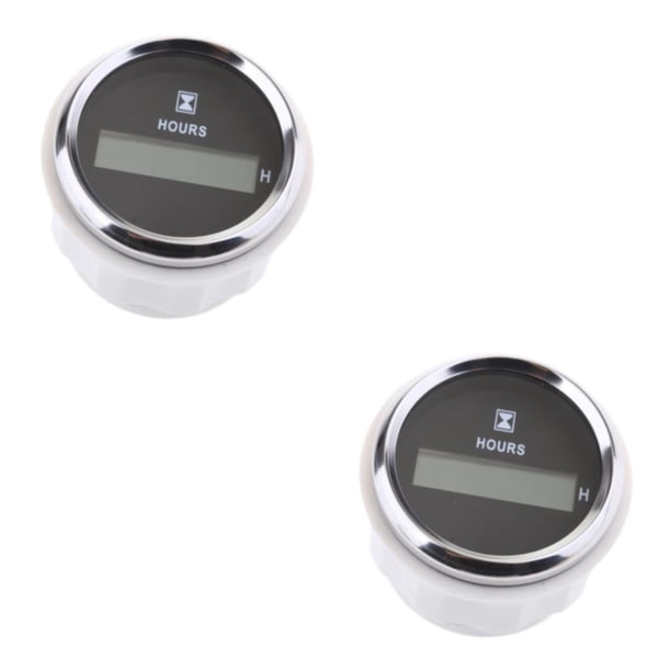 Riwesomey Contador de horas digital para barcos marinos, calibre de 52 mm, resistente al agua, negro Type1 NO1