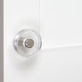 thumbnail image 2 of 1-1/2 in. Round Modern Clear Acrylic Cabinet Knobs, Satin Nickel, 2 of 4