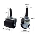 thumbnail image 2 of Kings Brand Heavy Duty Caster Wheels for Bed Frame ~Set of 4~ (2 Locking & 2 None Locking), 2 of 5