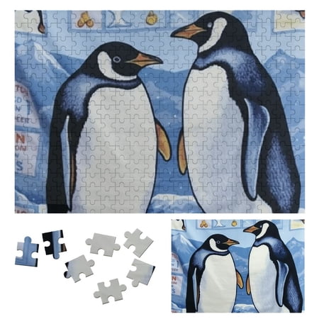 BCIIG Penguin Wooden Jigsaw Puzzle Impossible Challenging Difficult Wood Puzzle for Adults Gift for Family Friends 300 PCS