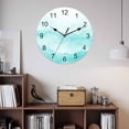 thumbnail image 2 of Wall Clock Turquoise Mountain Clocks PVC Silent Non-Ticking Battery Operated Decorative Ombre Abstract Natural Round Clock for Home Living Room Kitchen Bedroom Office School Wall Decor 14 Inch, 2 of 9