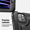 thumbnail image 4 of FJLBDE Case for iPad Air 5th Generation/iPad Air 4th Generation 10.9 inch with 360 Rotating Stand, Shoulder Strap, Heavy Duty Shockproof Cover, Black, 4 of 7