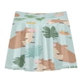 thumbnail image 2 of Girls' Skorts Elastic Waist Skorts with Inner Shorts Athletic Workout Shorts Skirts Capybaras in Playful Poses Medium, 2 of 9