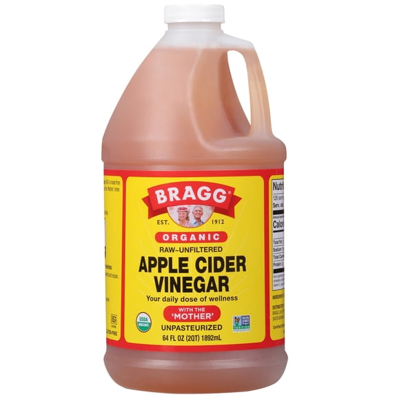 Bragg Organic Raw Apple Cider Vinegar with Mother, 64 Ounce