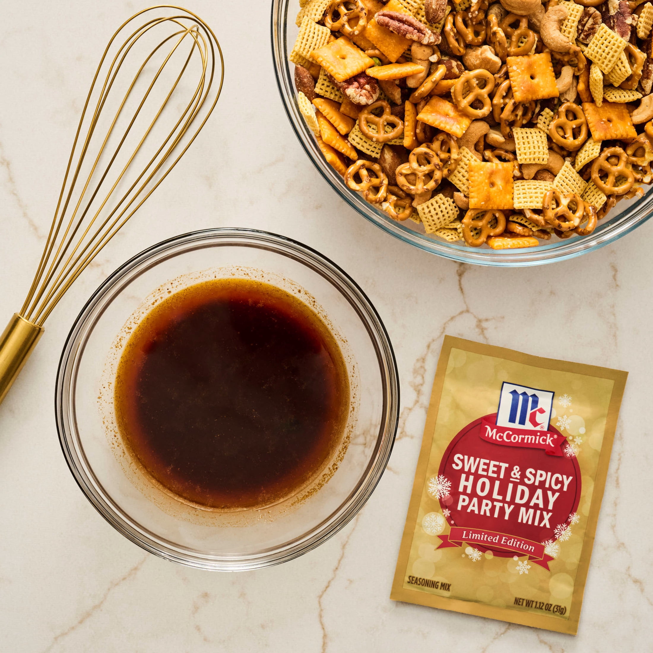 (5 pack) McCormick Sweet & Spicy Party Mix, 1.12 oz Packet