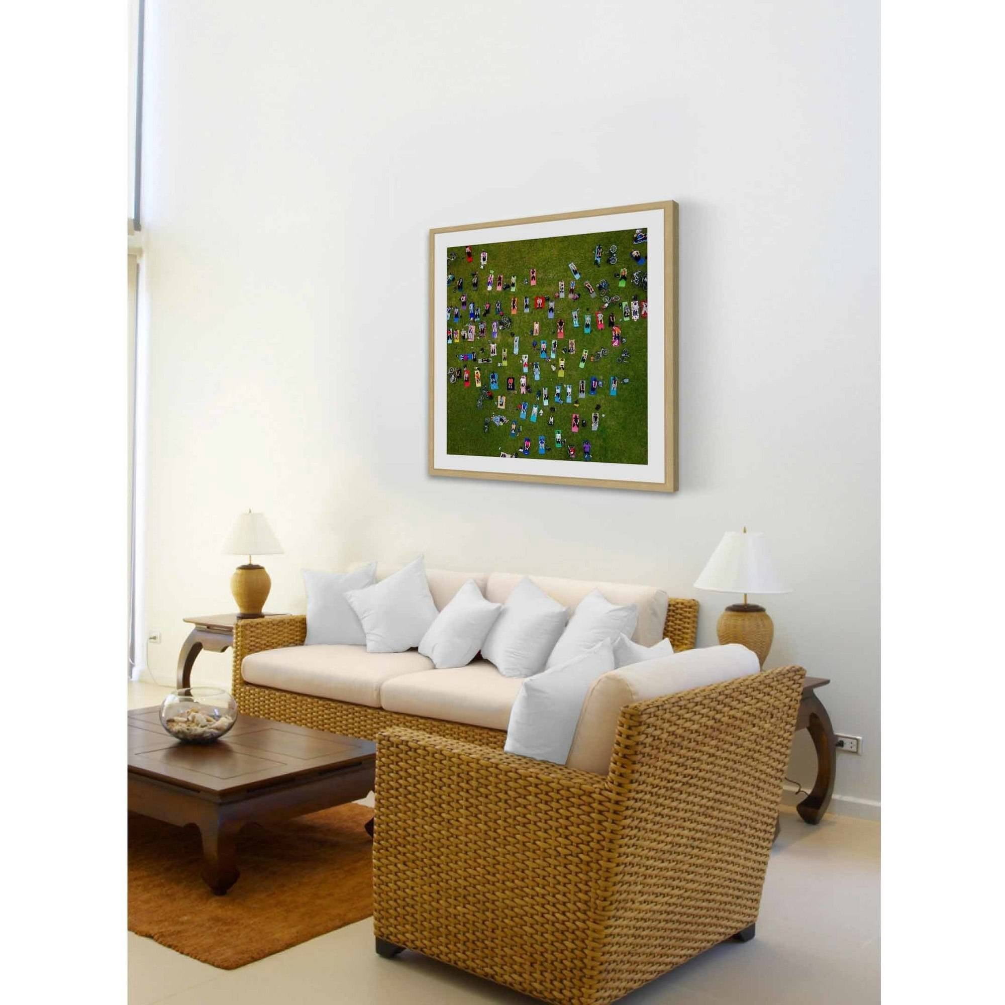 Marmont Hill "People on Towels" by Karolis Janulis Framed Painting Print