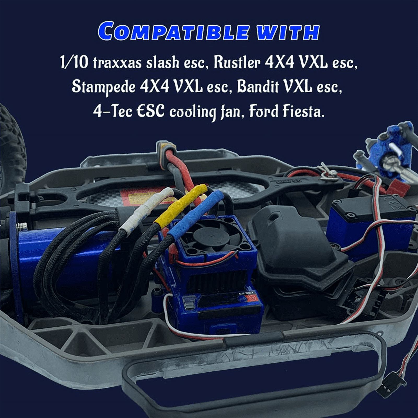 2 Piezas VXL-3S Velineon ESC VXL-3 VXL 3S Disipador De Ventilador De RefrigeracióN Para Bandit Stampede Slash 2wd Vxl Partes