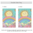 thumbnail image 4 of Yayeee Garden Flag 28" x 40" Double Sided Outdoor Yard Lawn Holiday Decorations, Retro Blue Rainbow, 4 of 6