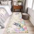 thumbnail image 4 of Runner Rug 2'x6', Easter Rabbit Washable Non-Slip Hallway Runner Rugs, Spring Colorful Eggs Wildflowers Leaves Bedside Rugs Floor Mats Carpet Runners for Kitchen Bathroom Laundry Room, 4 of 8