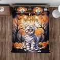 thumbnail image 4 of Mummy American Shorthair Happy Halloween with Pumpkins Bats Spooky Fun Quilt Bedding Set Cat Lover Kitten Owner Gifts 1 Blanket Bed Cover 2 Pillowcases - 00019, 4 of 5