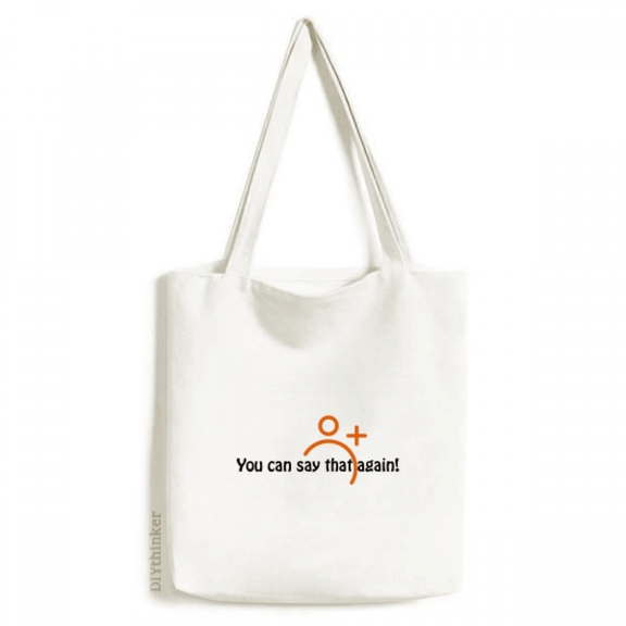 Allow Comtment Language Habits Tote Canvas Bag Shopping Satchel Casual Handbag