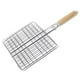 thumbnail image 2 of Pinza para Parrilla de Acero Inoxidable con Mango de Madera: Herramienta para Cocinar Al Aire Libre para Pescado, Carne y Pan. Duradera, Fácil de Limpiar, Portátil para Acampar y Hacer Picnics., 2 of 7