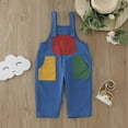 thumbnail image 2 of Otqutp Children Stretch Joggers Kids Toddler Baby Girls Spring Summer Patchwork Cool Cotton Pocket Street Hop Suspender Pants, 2 of 9