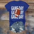 thumbnail image 2 of Charmgo Haut pour Femmes Tendance T-Shirts Jour de Match T-Shirt Imprimé 2D pour Femmes Manches Courtes Col Rond T-Shirt Mode Léger Doux Tenue Décontractée Vêtements pour Femmes Football Bleu m, 2 of 4