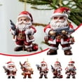 thumbnail image 4 of Pompotops Santa Christmas Tree Ornaments Decoration, 1PCS Plastic Santa Car Pendant, Hanging Santa Pendant, Christmas Tree Mobile Phone Car Bag Double-sided Decoration Tool, 4 of 4