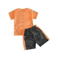 thumbnail image 4 of Linjinx Boys Soccer Sports Training Uniforms Kids Youth Athletic Football Jersey Shirt and Shorts Kit Orange 110, 4 of 7