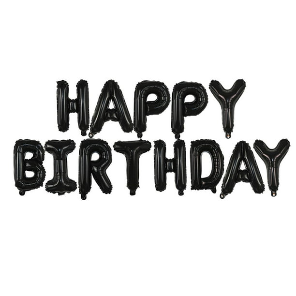 Fiudx Pancarta de Feliz Cumpleaños, Letras Inflables de Aluminio, Diseño de Relleno de Aire, Fácil de Instalar con Cinta, Decoración para Interiores y Exteriores, Esencial para Fiestas de Cumpleaños,