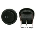 thumbnail image 2 of 5 PACK 6A 250V 10A 125V SPST ON/OFF 2 POSITION MINI ROUND ROCKER SWITCH 12V, 2 of 2