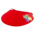 thumbnail image 2 of Autism Puzzle Symbol Heat Transfer Fabric Foam Visor - Red OSFM, 2 of 5
