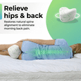 thumbnail image 4 of Sacred Thread Memory Foam Knee Pillow for Side Sleepers, Leg Pillow for Side Sleeping with Rayon Derived from Bamboo Cover, Knee Cushions for Sleeping (Heart) (White), 4 of 8