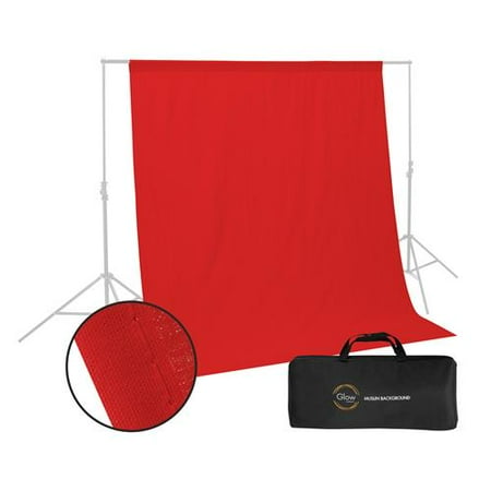 - Glow Muslin Background - 10 x 10 ' (Red)