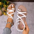 thumbnail image 5 of Viluyesy Flat Sandals for Womens, Comfortable Clip Toe Wide Width Summer Fashion Beach Casual Shoes White US8.5, 5 of 9