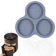 thumbnail image 4 of 1 Pack Air Fryer Silicone Egg Molds, Clearance, 4 Inch Jumbo Round Muffin Top Pans for Breakfast Sandwiches, Egg Bites, Hamburger Buns, Tart, Pancake(Dark Gray), 4 of 4