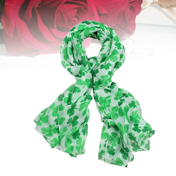 COSMOBETTY Neck Scarf For Women Voile Green 1Pcs present Option