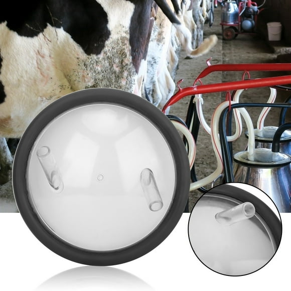 Fdit Milking Bucket,Plastic Transparent Milk Bucket Lid And Gasket For Milking Machine Two Open Lid,Two Open Lid