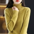 thumbnail image 1 of IMENGL Wool sweater turtleneck first line, Yellow M, Size M-2XL, 1 of 4