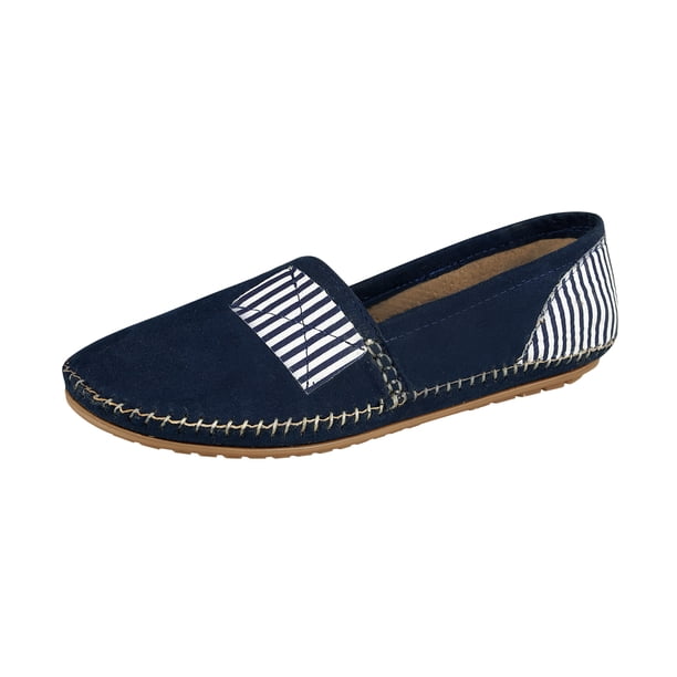 Zapato Confort Moderno Para Mujer CASTALIA 142-43 Marino Plantilla acojinada en piel CASTALIA 142-43