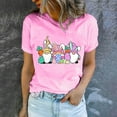 thumbnail image 1 of EGNMCR T-shirt de Pâques Chemises pour Femmes Imprimé de Pâques T-shirt à Col Rond pour Femmes Mode et Confortable Haut de Chemise pour Femmes Haut/chemise à Manches Courtes à Col Rond T-shirt pour Femmes, 1 of 7