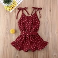 thumbnail image 4 of Bébé Enfant Fille Romper Sangle Jumpsuit Coeurs Imprimé Sans Manches Tenue, 4 of 5