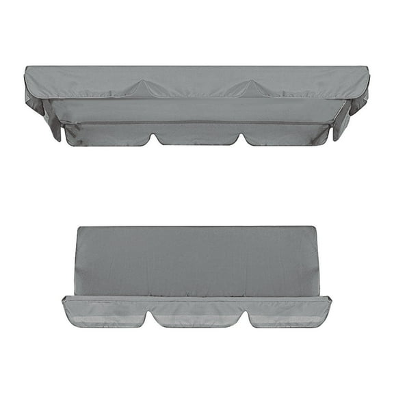 SLYNSHome Swing Canopy Cover and Cushion,Foldable Outdoor Replacement Waterproof Swing Top Cover,Swing Canopy Porch Swing Sunshade and Rainproof Canopy Suitable Patio Garden Yard