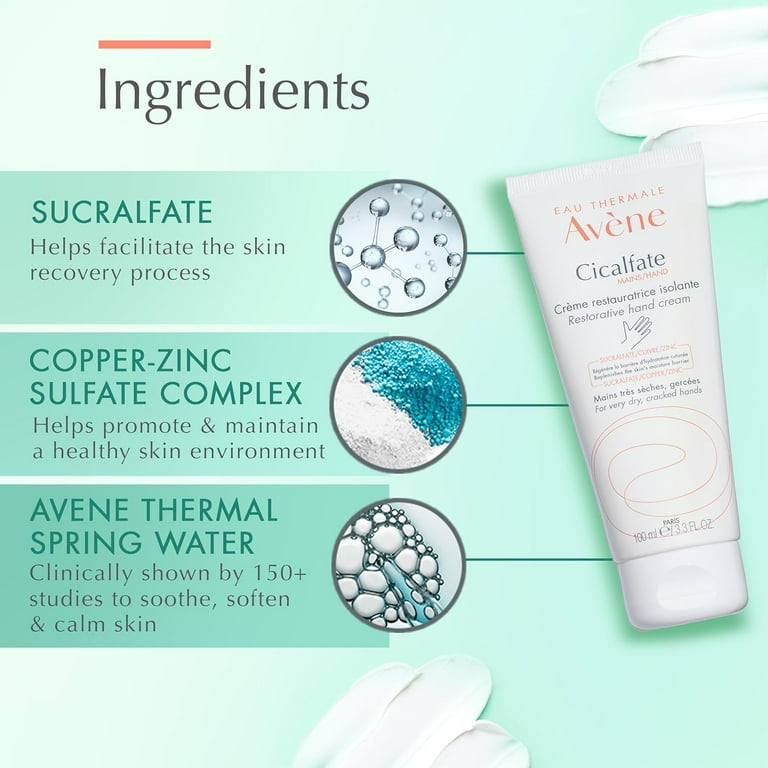 Avene Cicalfate Restorative Hand Cream 3.3 Fl Oz - Rich Moisture