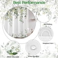 thumbnail image 5 of Eucalyptus Plant Rustic Shower Curtain, Watercolor Leaves On The Top Country Farm House Shower Curtain, Spring Botanical Bathroom Curtain 72 ×72 Inch, 5 of 6
