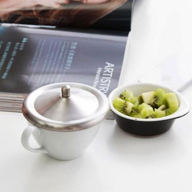 unbranded 2Ud Tapas Para Vasos De Acero Inoxidable Cubierta Reutilizable A De Y Duradera