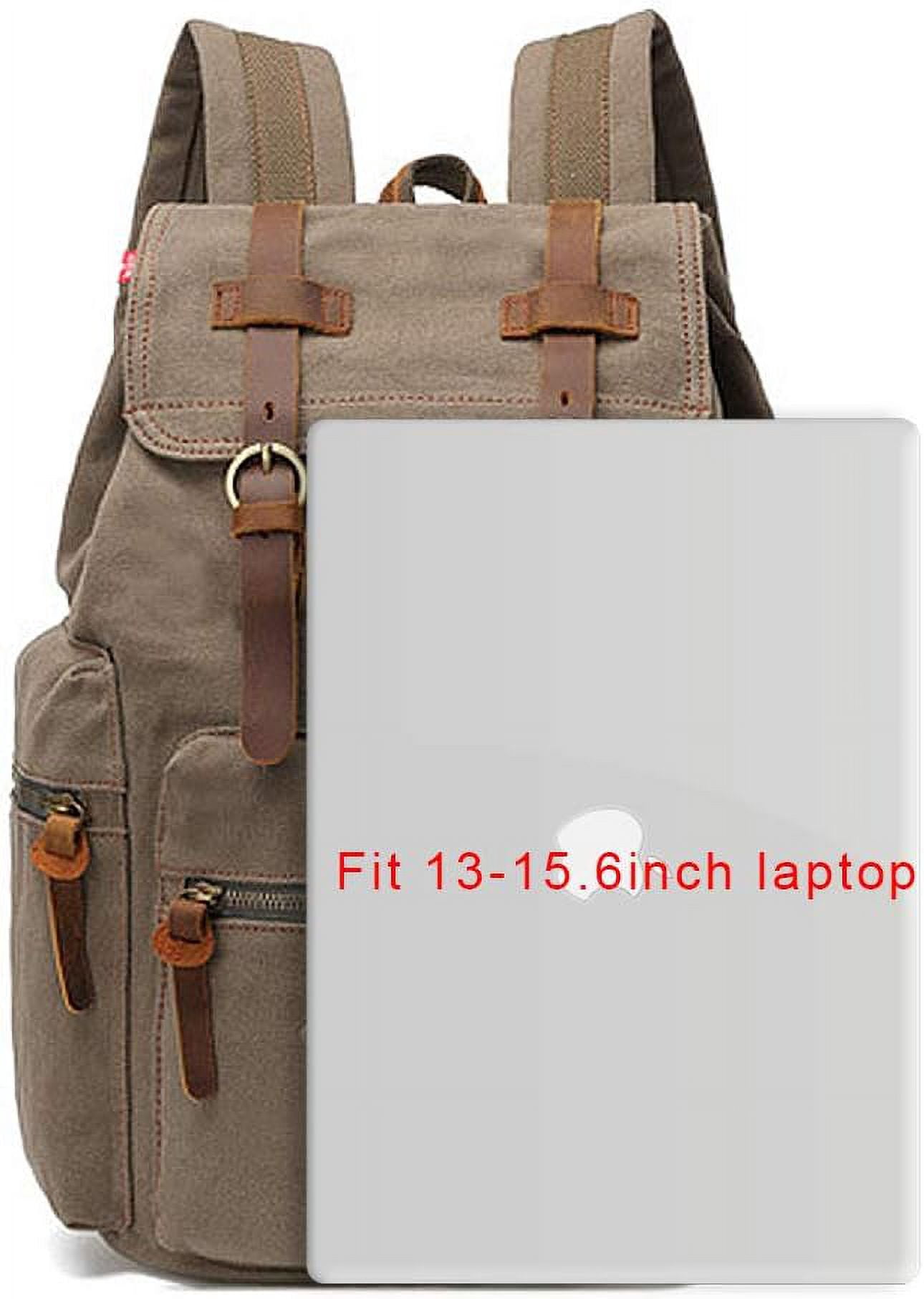 AUGUR High Capacity Canvas Vintage Backpack 30L -  Laptop Compartment, Unisex