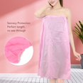 thumbnail image 2 of 10 Piezas de Baño Desechable, Envoltura Corporal de SPA No Tejida con Banda Elástica, Baño Ajustable, Batas Desechables para Salón de Belleza de SPA, Rosa, 2 of 4