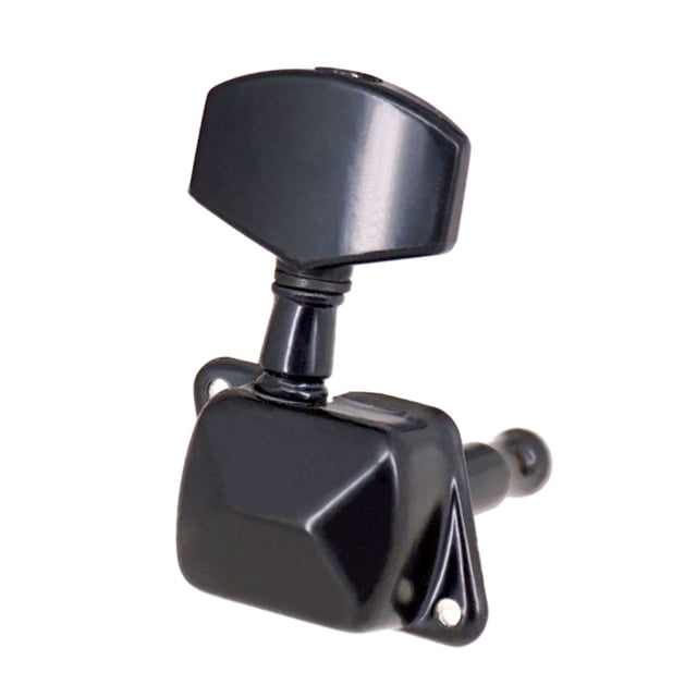 Maytalsory 6 Pieces Tuning Pegs Black Adjusting Handle Machine Heads String Roller Instrument Accessory Guitars Parts for Replacing Type 2