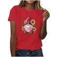 thumbnail image 6 of AuroraX Red T-Shirts for Women,Short Sleeve Gnome Graphics Crew Neck Loose Fit Women's Tops Valentines Holiday T Shirts Gift for Women, 6 of 8