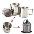 thumbnail image 4 of Tazas de de material acero inoxidable con asa plegable ( de 4), tazas de , vasos para viajes, exteriores, camping, inastillables, duraderas, port Cola taza de camping de acero inoxidable, 4 of 7