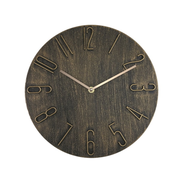 Reloj de pared silencioso, redondo, fácil de leer, reloj decorativo de estilo minimalista moderno
