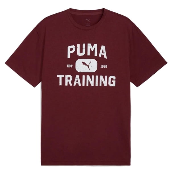 Playera Puma M Graphics Train Logo RLXD para Hombre 526568-96 vino M